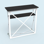 Comptoir scratch, sans revêtement, face arrière (plan de table/plancher intermédiaire noir)