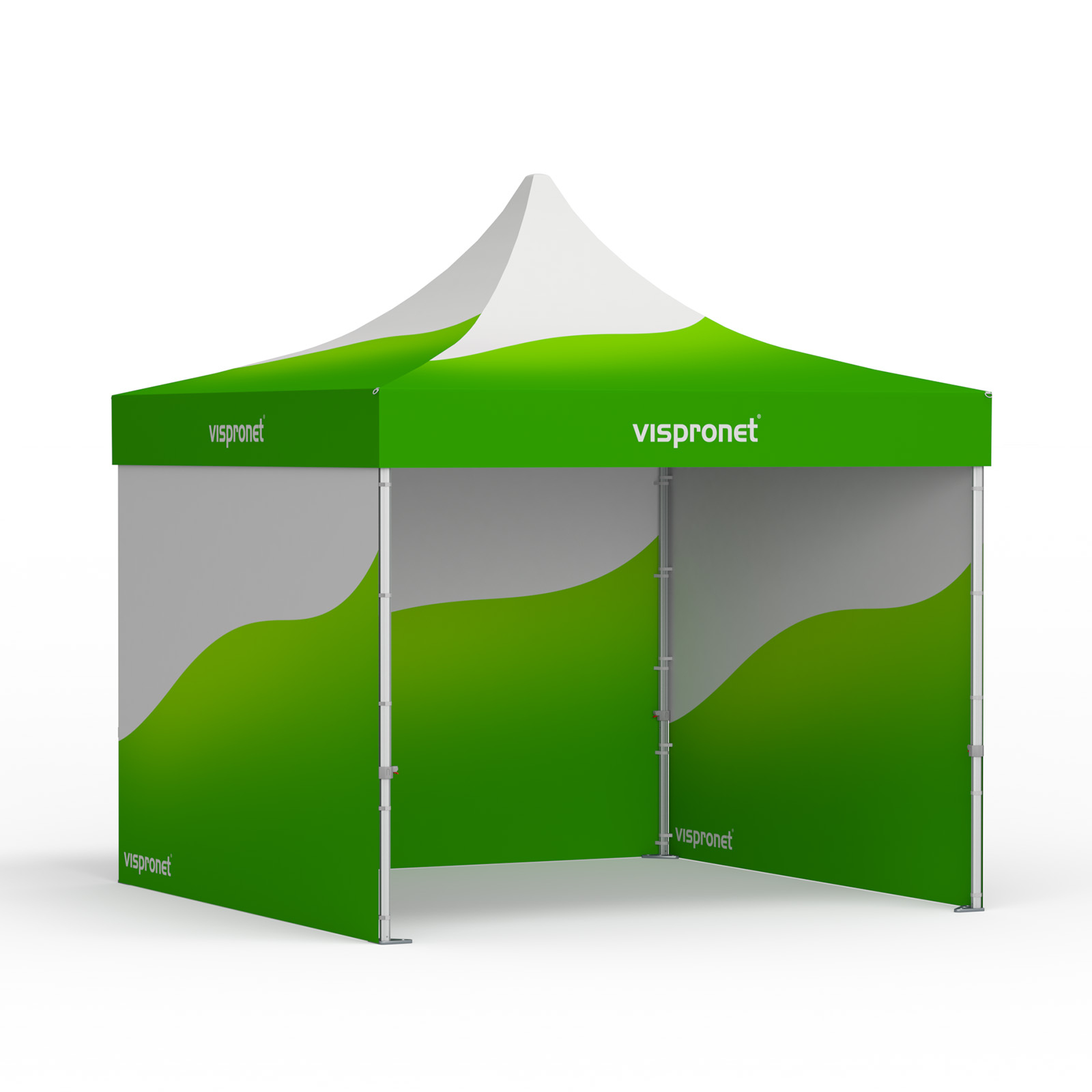 Tente pliante 3 x 3 m, avec impression 