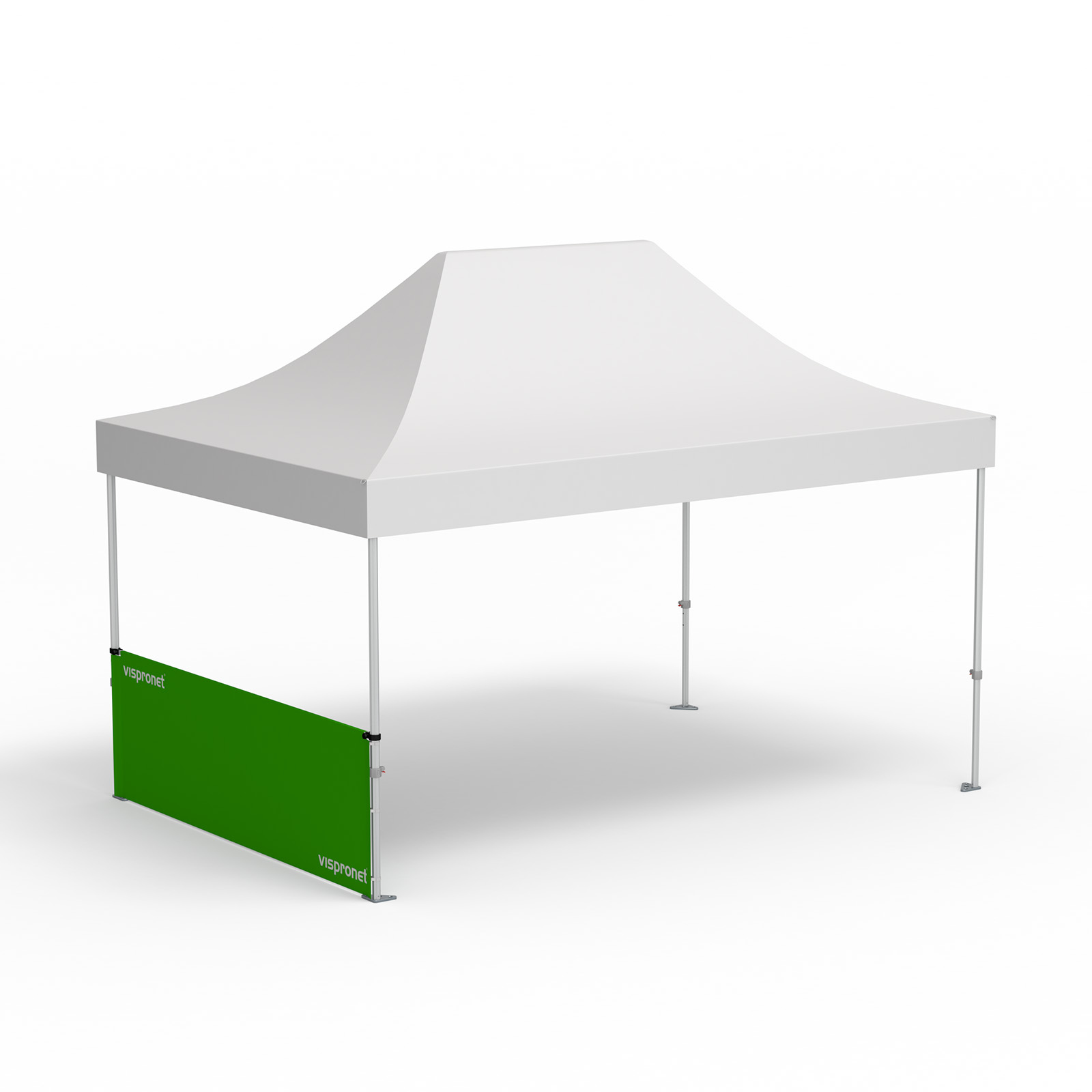 Tente pliante Select, exemple avec 1 barre transversale pour parois mi-hautes