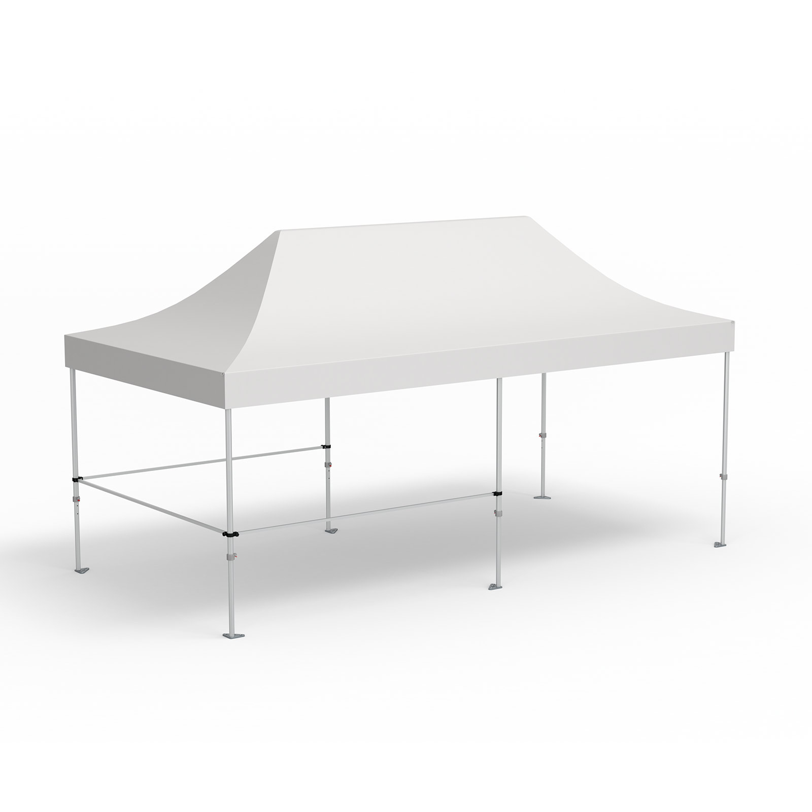 3 barres transversales pour cloisons mi-hautes, supports inclus, variante d'angle (4 m|4 m|4 m)