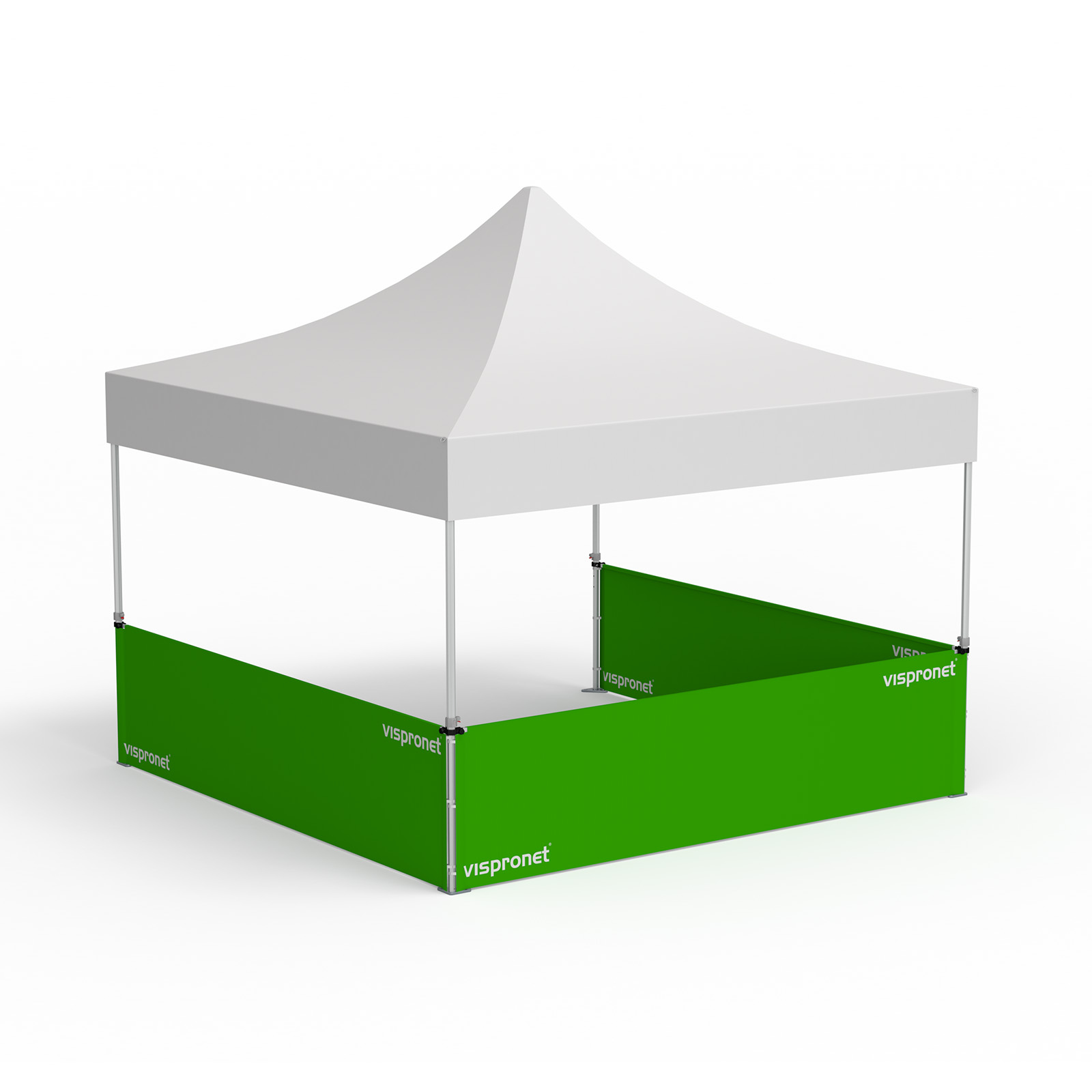 Pavillon Select avec 3 cloisons mi hauteur