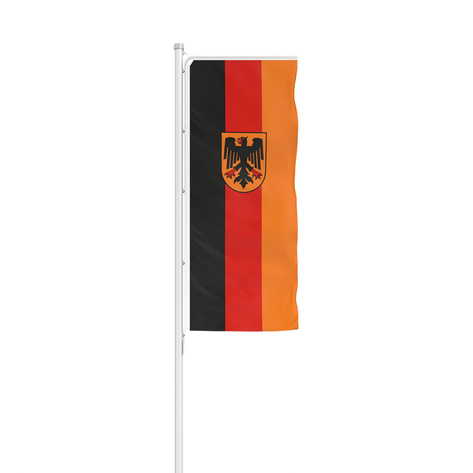 Drapeau du service fédéral au format vertical avec présentoir de drapeaux Basic