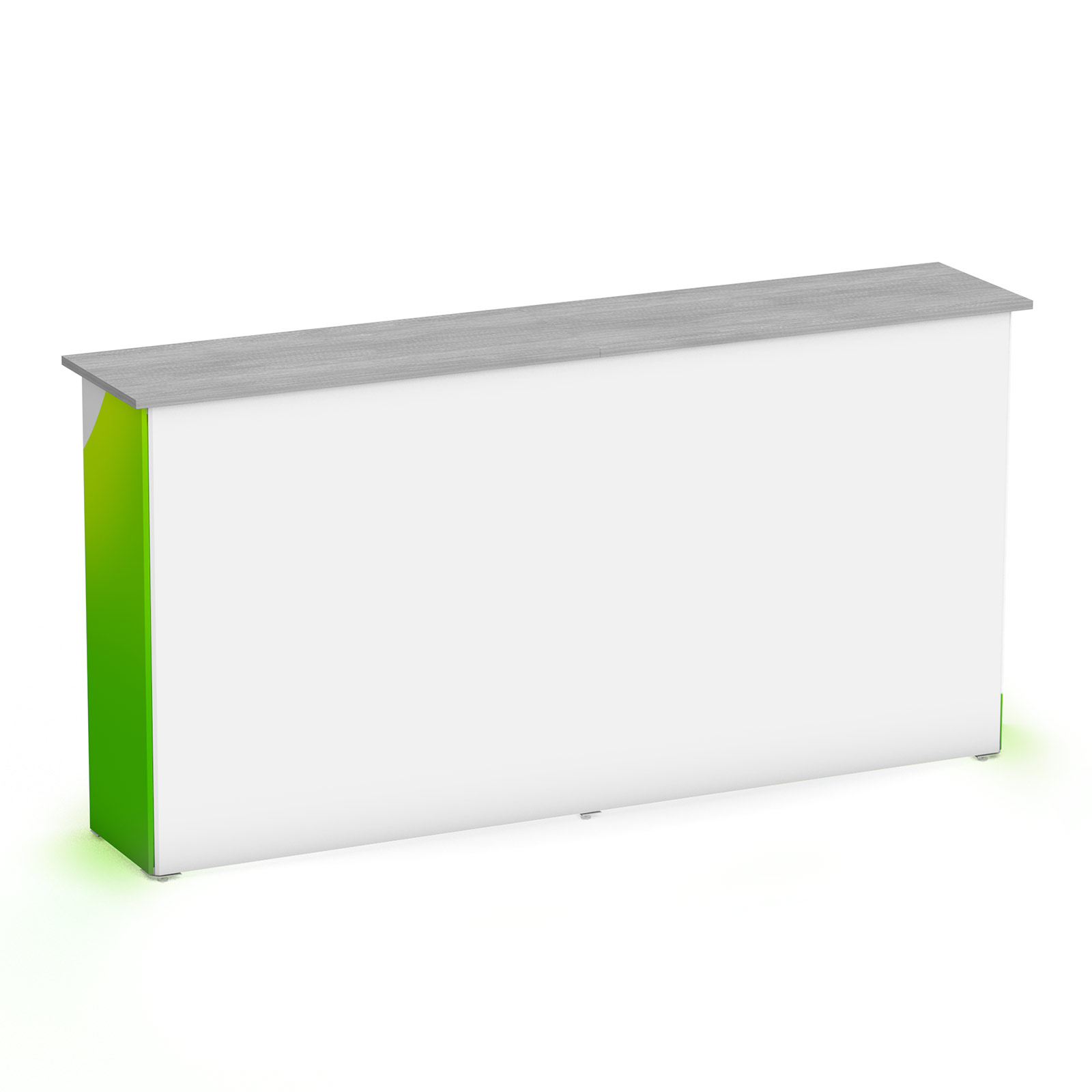 Comptoir de promotion LED 2x1 - arrière non imprimé