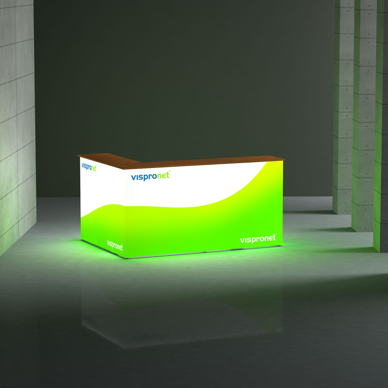 Comptoir publicitaire LED : lumineux et économe en énergie