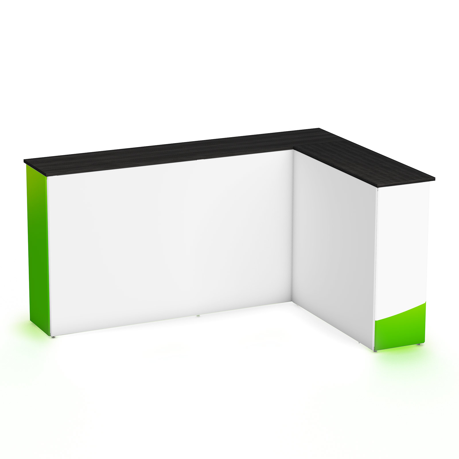 Comptoir de promotion LED angle gauche - arrière non imprimé