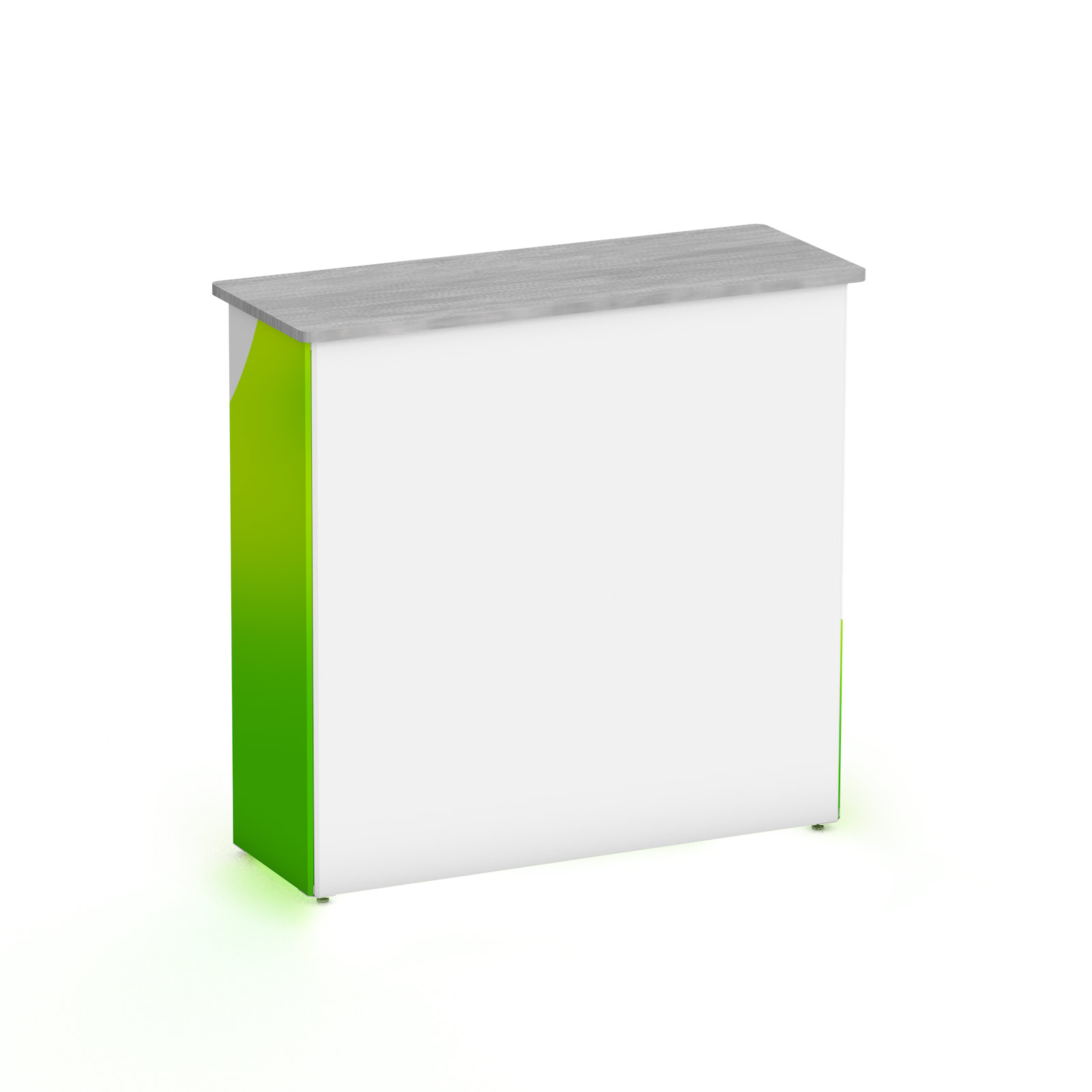 Comptoir de promotion LED 1x1 - arrière non imprimé
