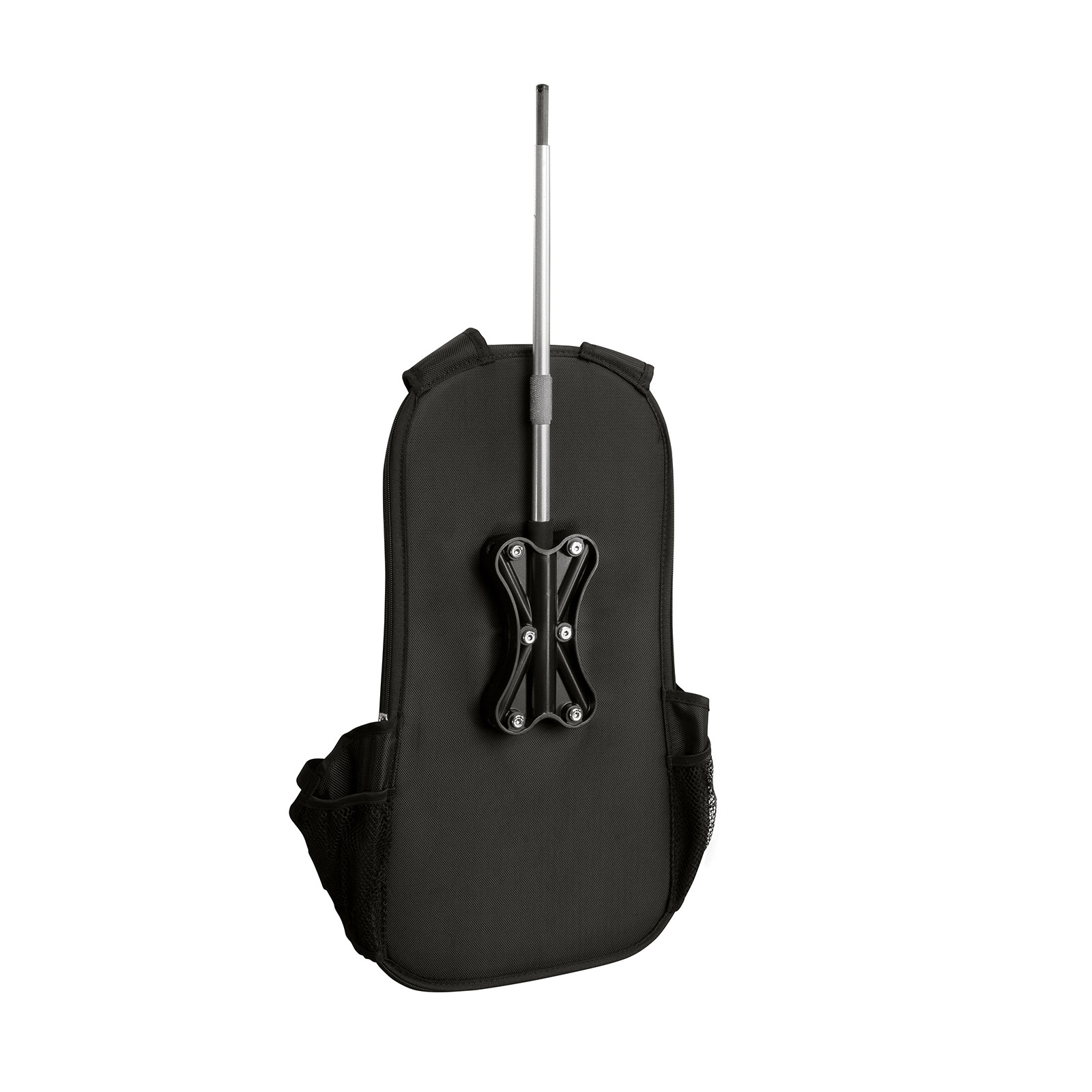 Sac à dos promotionnel concave, fixation du Bowflag® sur le sac à dos