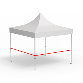 2 barres transversales pour cloisons mi-hauteur, version d'angle (3 m | 3 m)