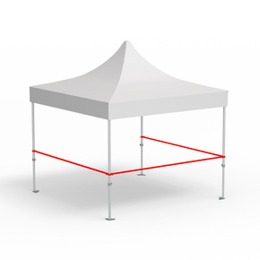 3 barres transversales pour cloisons mi-hauteur, version d'angle (3 m | 3 m | 3 m)