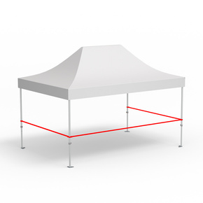 3 barres transversales, cloisons mi-hauteur | version d'angle (3m | 4,5m | 3m)