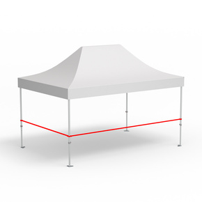 2 barres transversales pour cloisons mi-hauteur, version d'angle (3 m | 4,5 m)