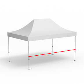 Barre transversale pour cloison mi-hauteur, longueur 4,5 m