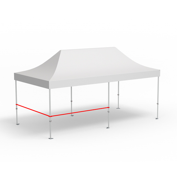 2 barres transversales pour cloisons mi-hautes, supports inclus, version d'angle (3 m | 3 m)