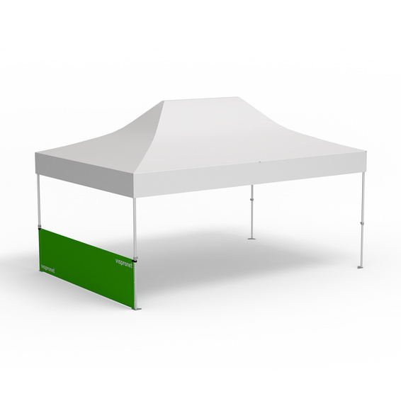 Pavillon Select : ici avec 1 cloison mi-haute, longueur 4 m