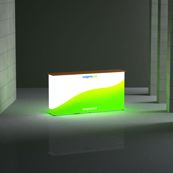 Comptoir publicitaire LED : lumineux et économe en énergie