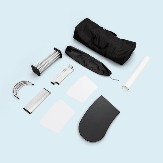 Comptoir promotion magnétique, volume de livraison : module avec valise textile