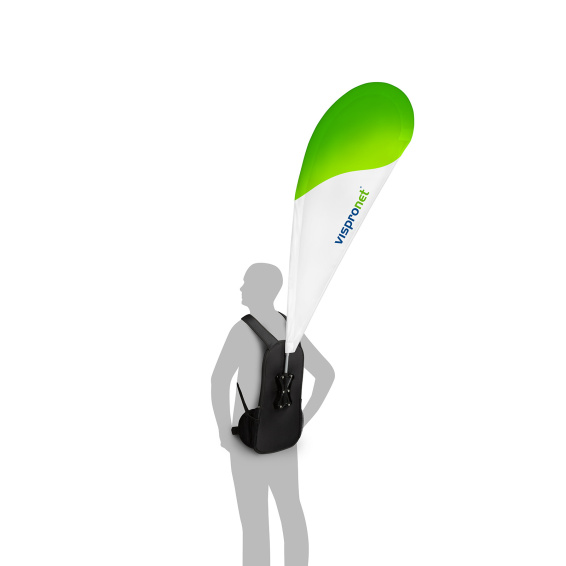 Sac à dos promotionnel goutte, version double couche, imprimé recto-verso