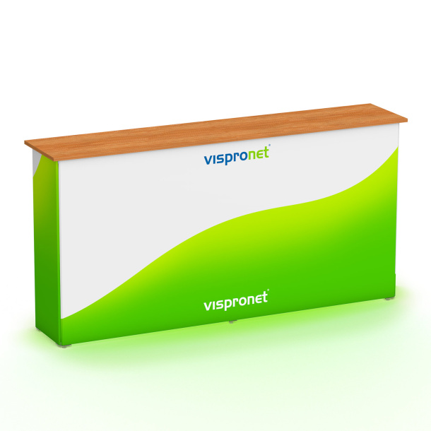 Comptoir de promotion LED 2x1 - imprimé sur tout le pourtour, vue arrière