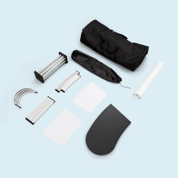 Comptoir promotion magnétique, volume de livraison : module avec valise textile