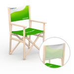 Fauteuil réalisateur, dossier non doublé, impression sur le devant