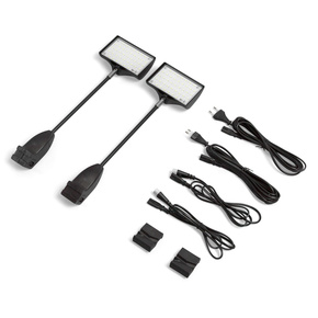 Spot LED pour mur d'affichage Pop Up magnétique, noir, set de 2