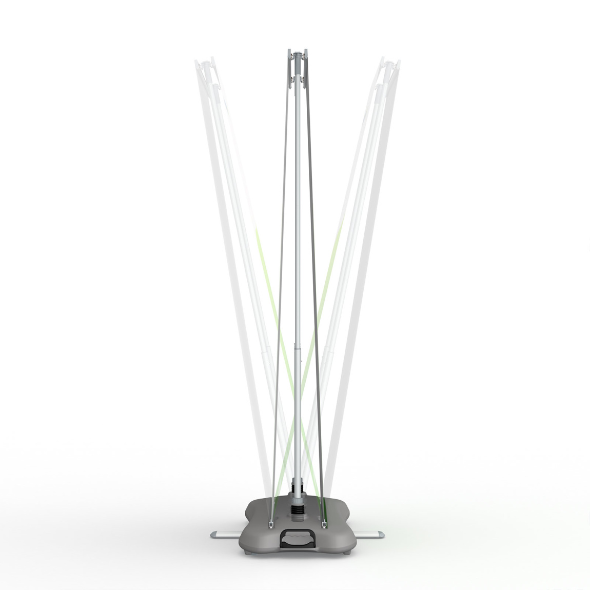 Roll Up - tiges sur ressorts, compensant l'effet des bourrasques