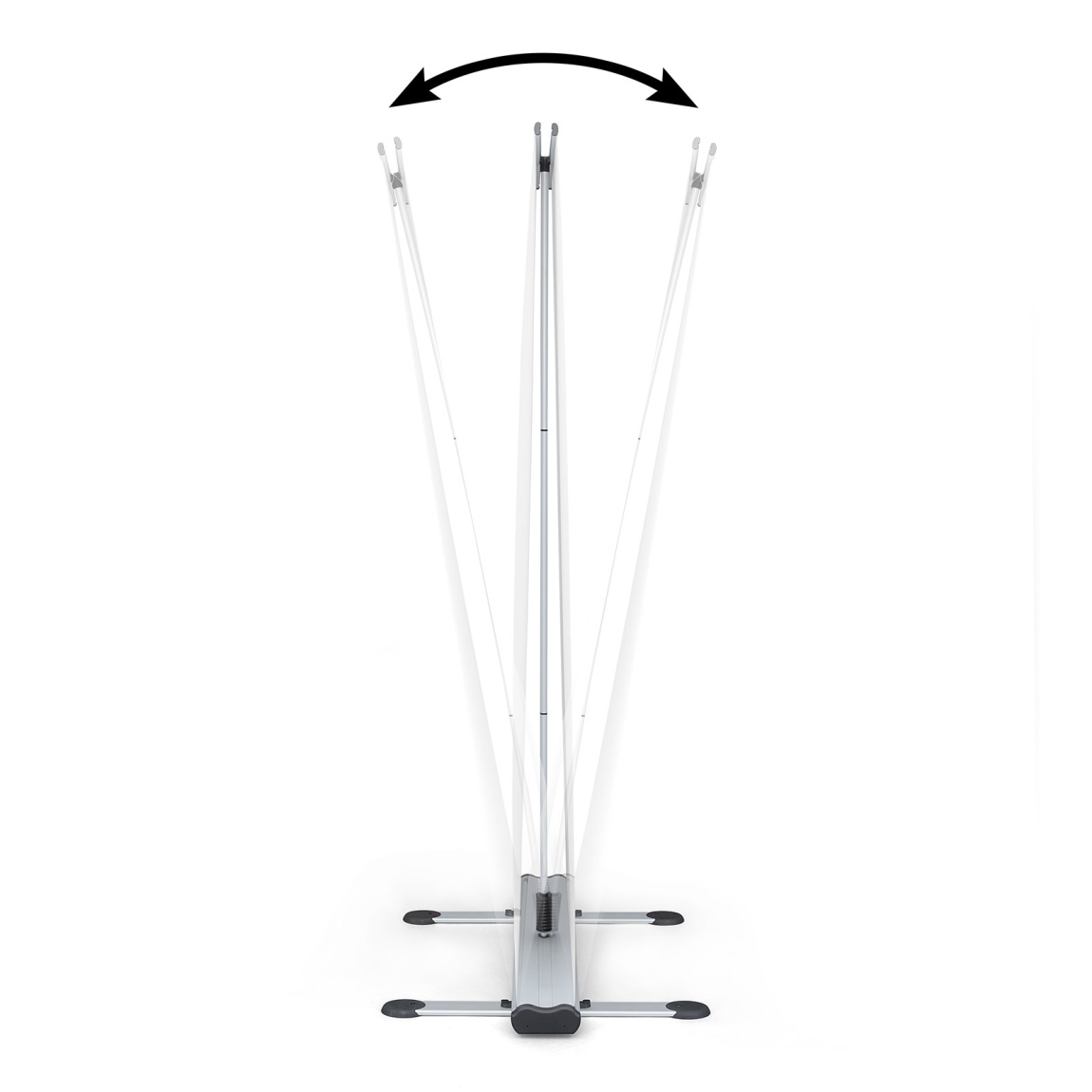 Roll Up avec tige à ressorts pour équilibrage lors des bourrasques