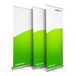 Roll Up Basic, aperçu des dimensions : largeurs 80 cm, 100 cm, 150 cm