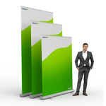 Roll Up Basic XL - Comparaison des hauteurs