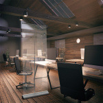 Enrouleur Roll Up Select - cloison de protection au bureau