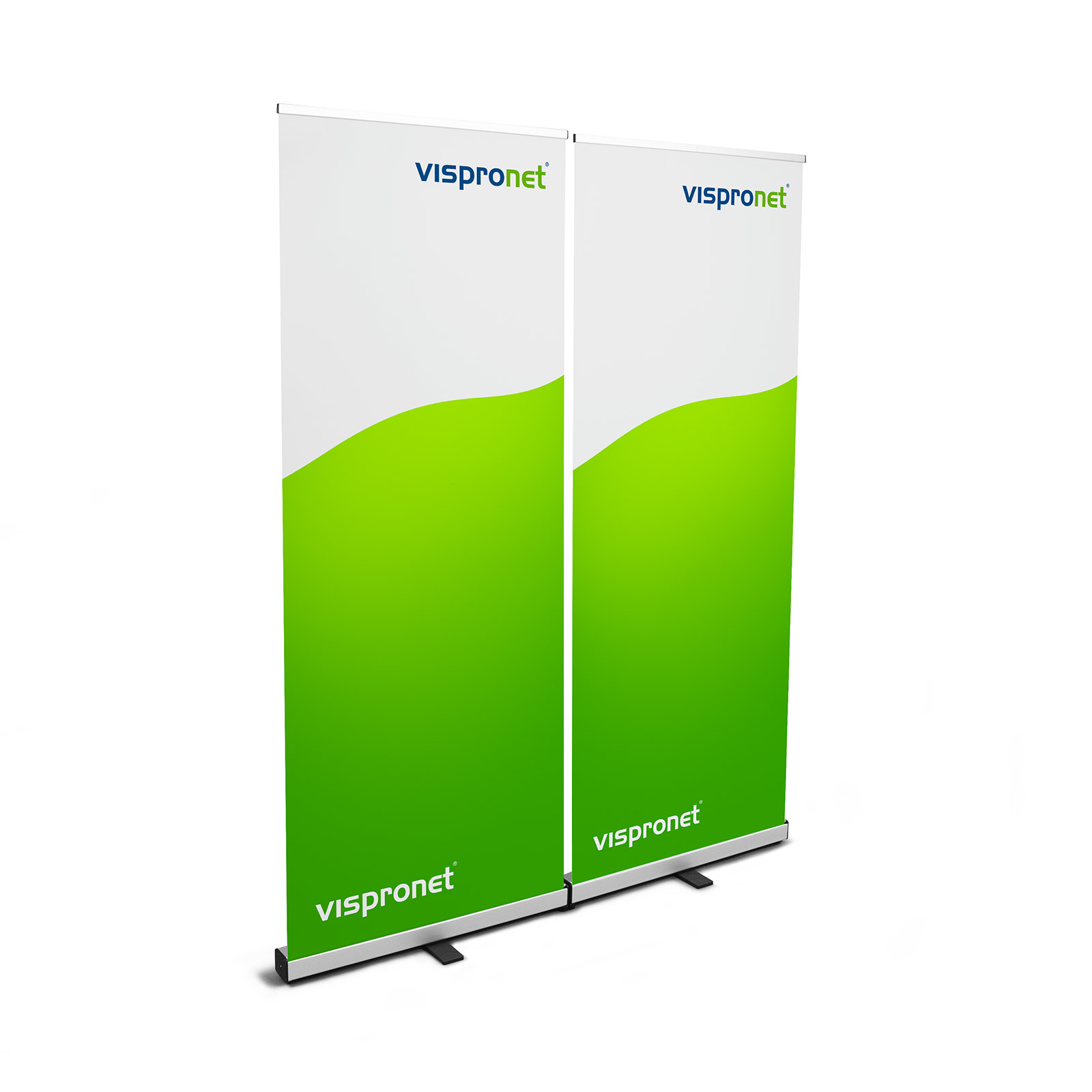 Connexion de 2 Roll Up Economy pour créer un mur d'affichage