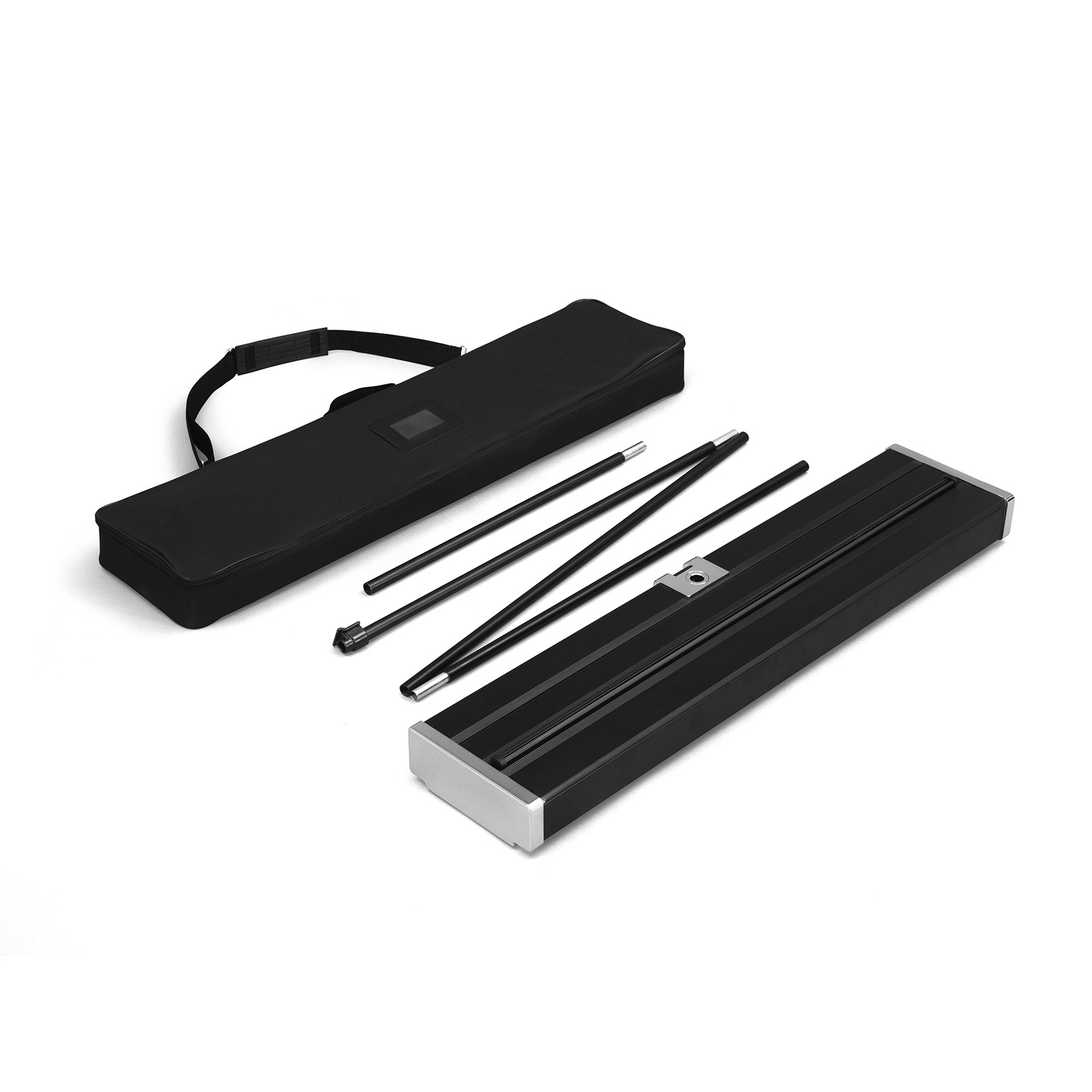 Roll Up Select Black, contenu de la livraison avec sac de transport rembourré