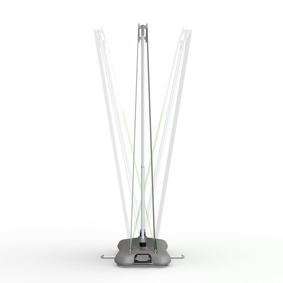 Roll Up - tiges sur ressorts, compensant l'effet des bourrasques