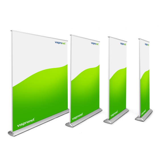 Enrouleur Roll Up Select double face, aperçu des dimensions