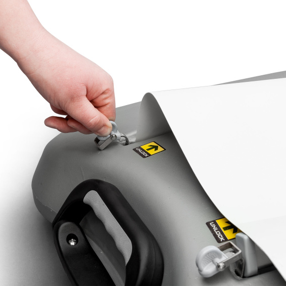 Crans d'arrêt pour faciliter le changement des visuels