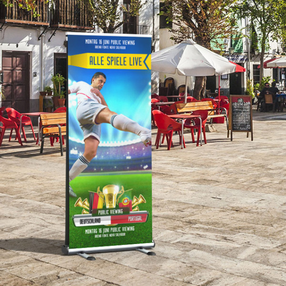 Roll Up Select Outdoor, à double visuel