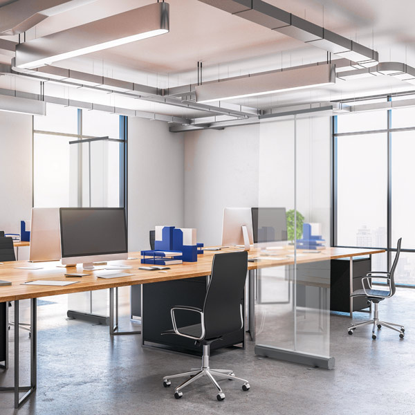 Enrouleur Roll Up Basic - cloison de protection au bureau