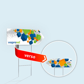 Panneau de jardin - flèche, impression recto verso