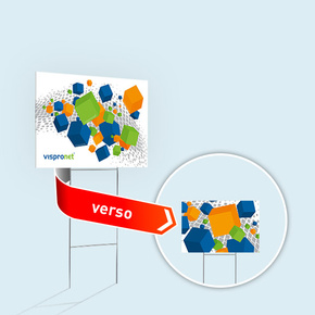 Panneau de jardin - rectangulaire, impression recto verso