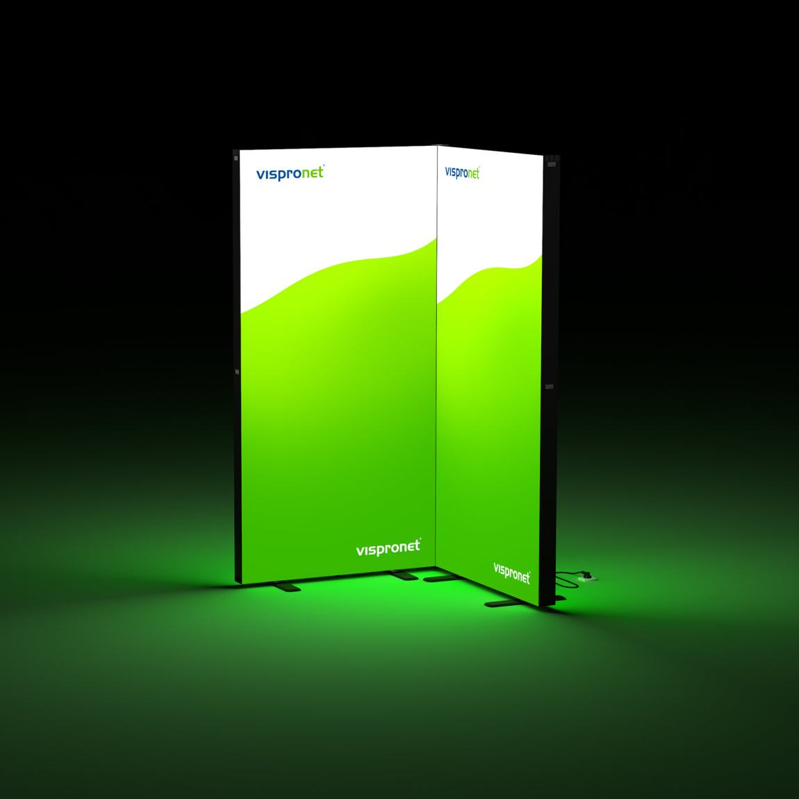 Mur d'exposition Lightbox click, variante d'angle