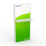 Porte-brochures avec tringle à vêtements / profilé à rainure