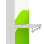 Porte-brochures avec tringle à vêtements / profilé à rainure