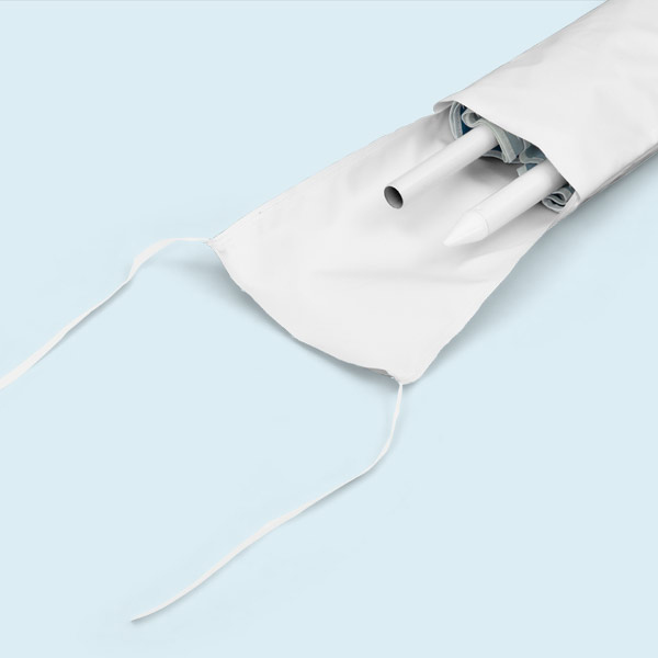 Housse de protection pour petit parasol à mât en 2 parties
