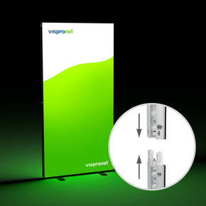 Mur d'exposition Lightbox click noir