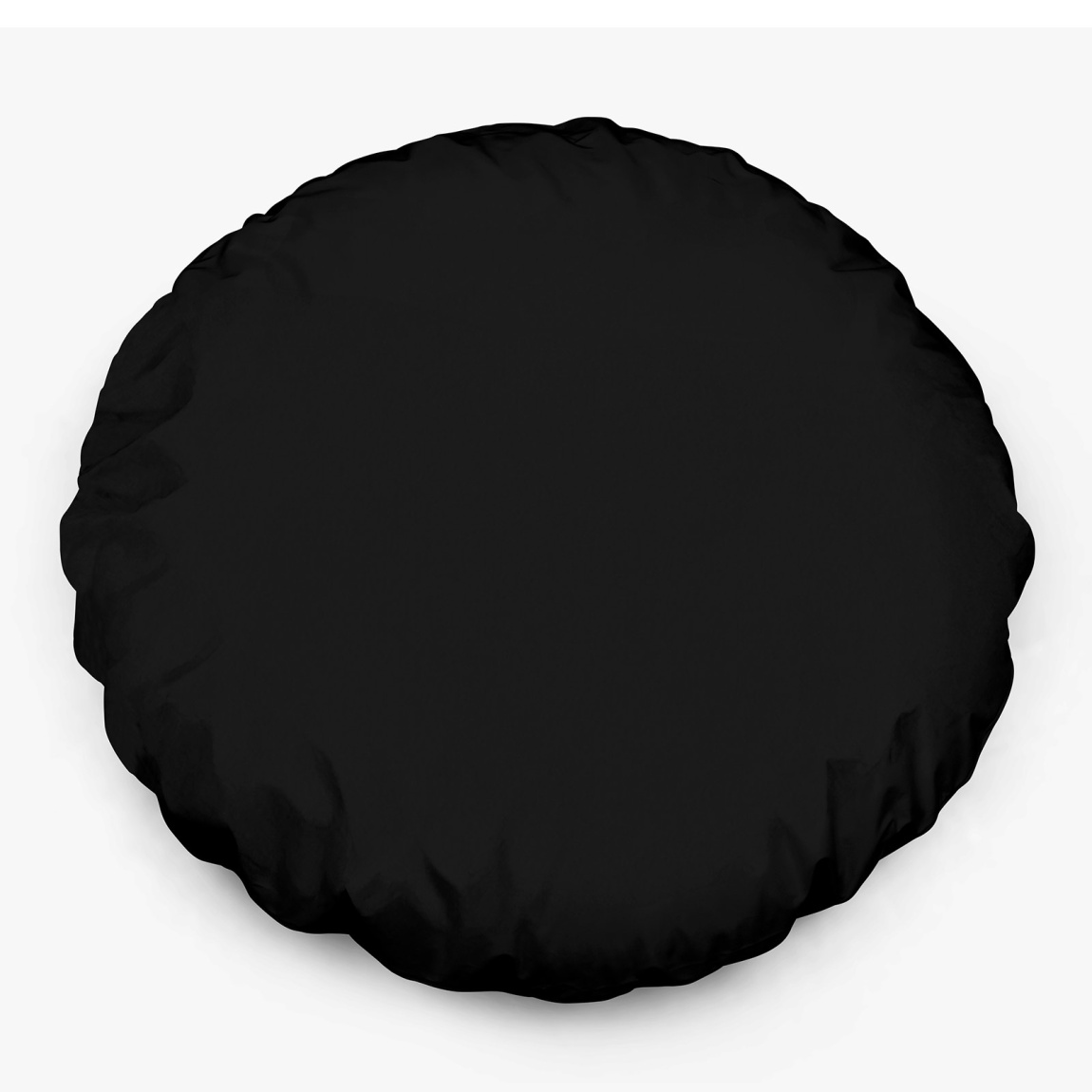 Pouf géant rond, position allongée à plat