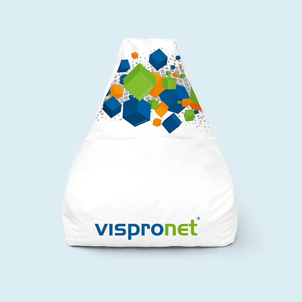 Coussin géant - forme goutte : vue de face