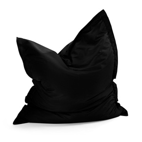 Pouf géant rectangulaire, uni noir