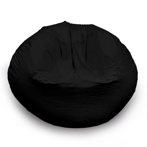 Pouf géant rond, uni noir