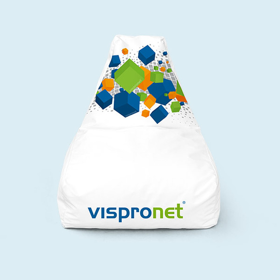 Coussin géant - forme goutte : vue de face