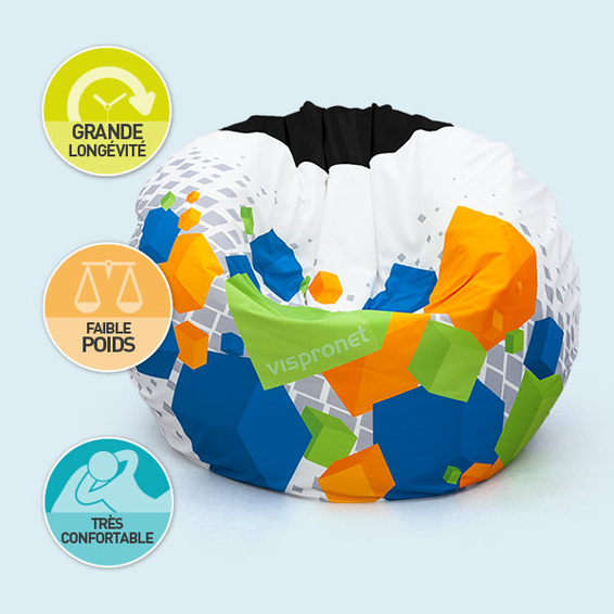 Coussin géant rond - siège confortable de ø 140 cm